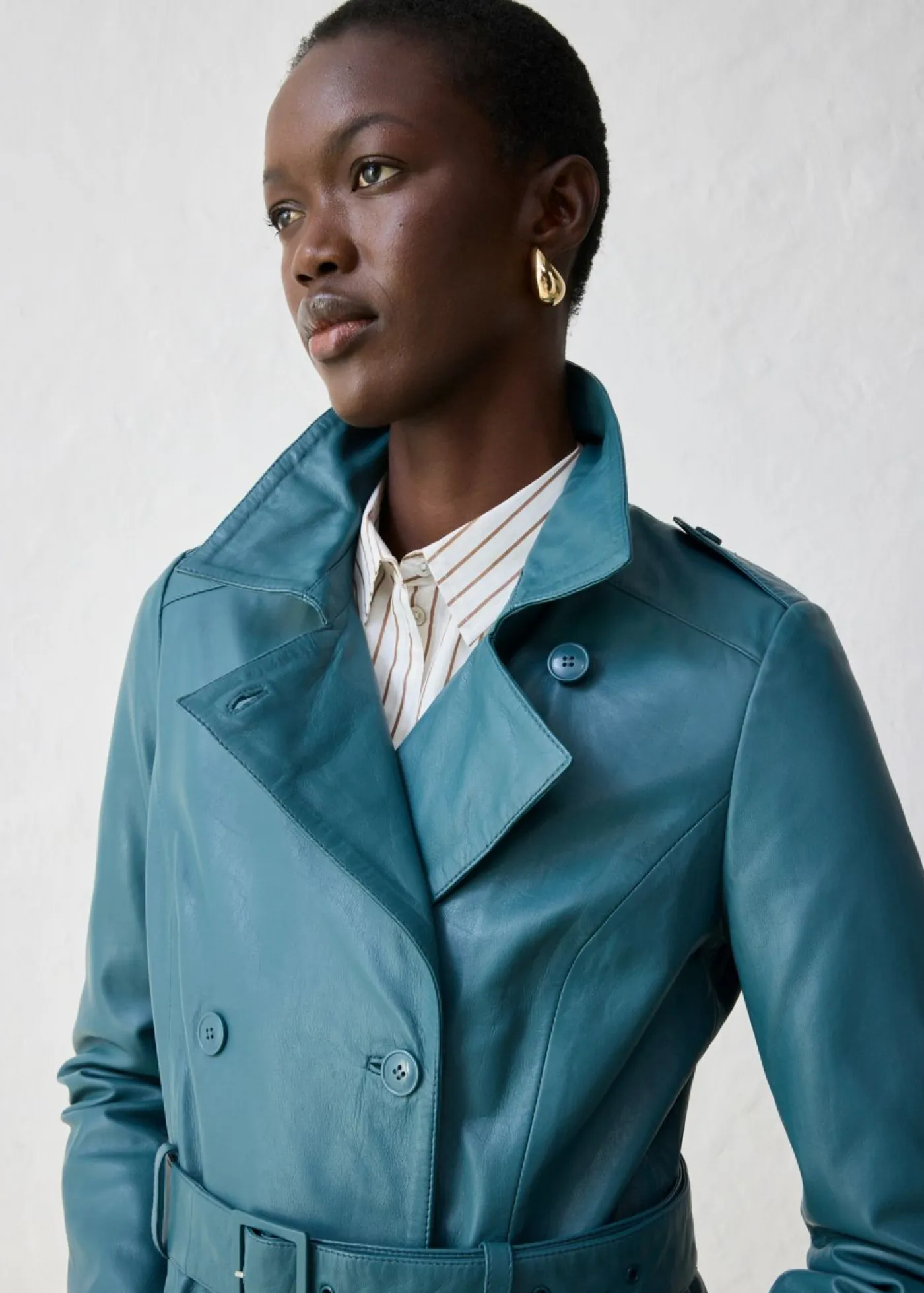 Discount Gabardina de napa de cordero Mujer Premium|Chaquetas Y Abrigos