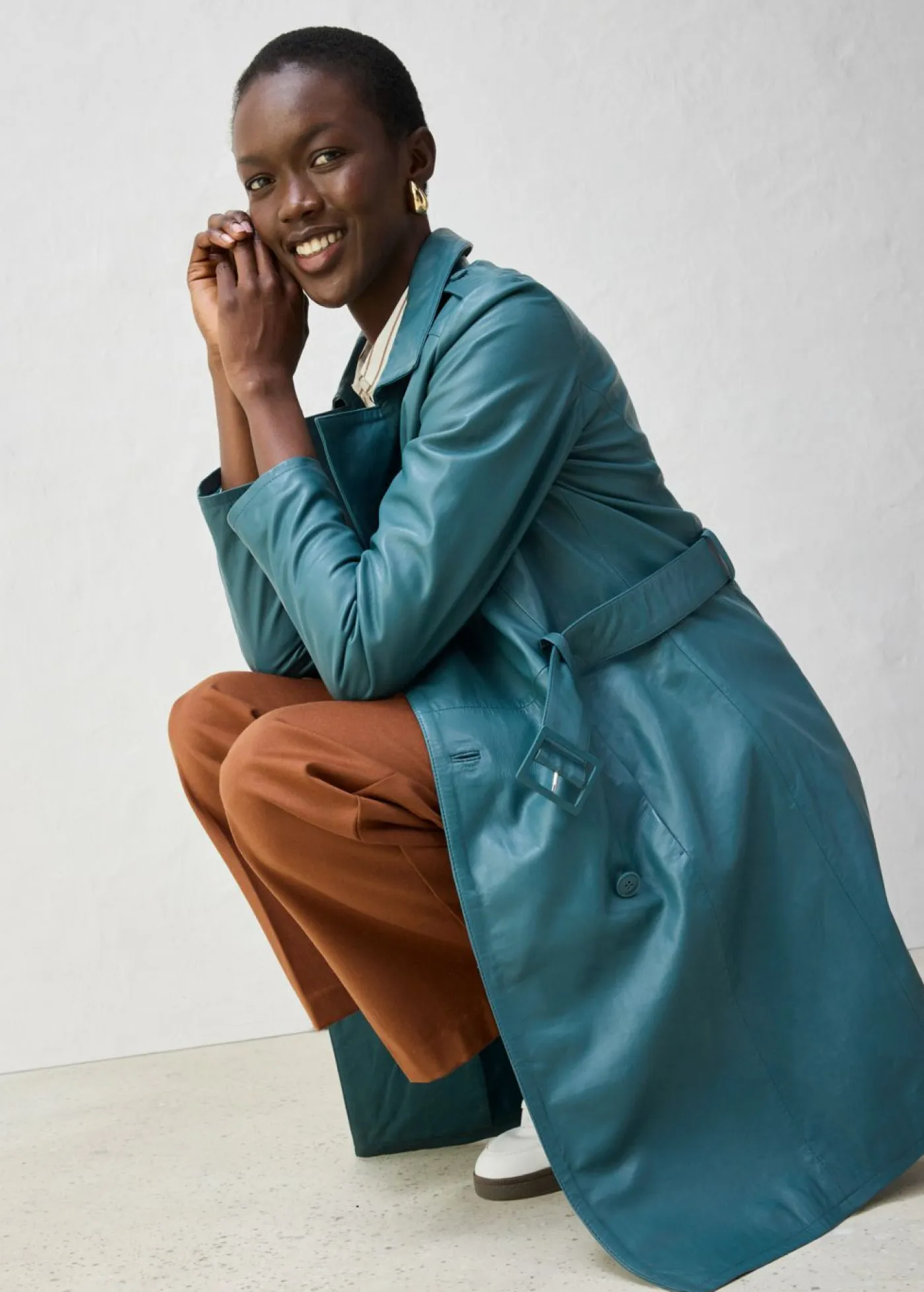 Discount Gabardina de napa de cordero Mujer Premium|Chaquetas Y Abrigos