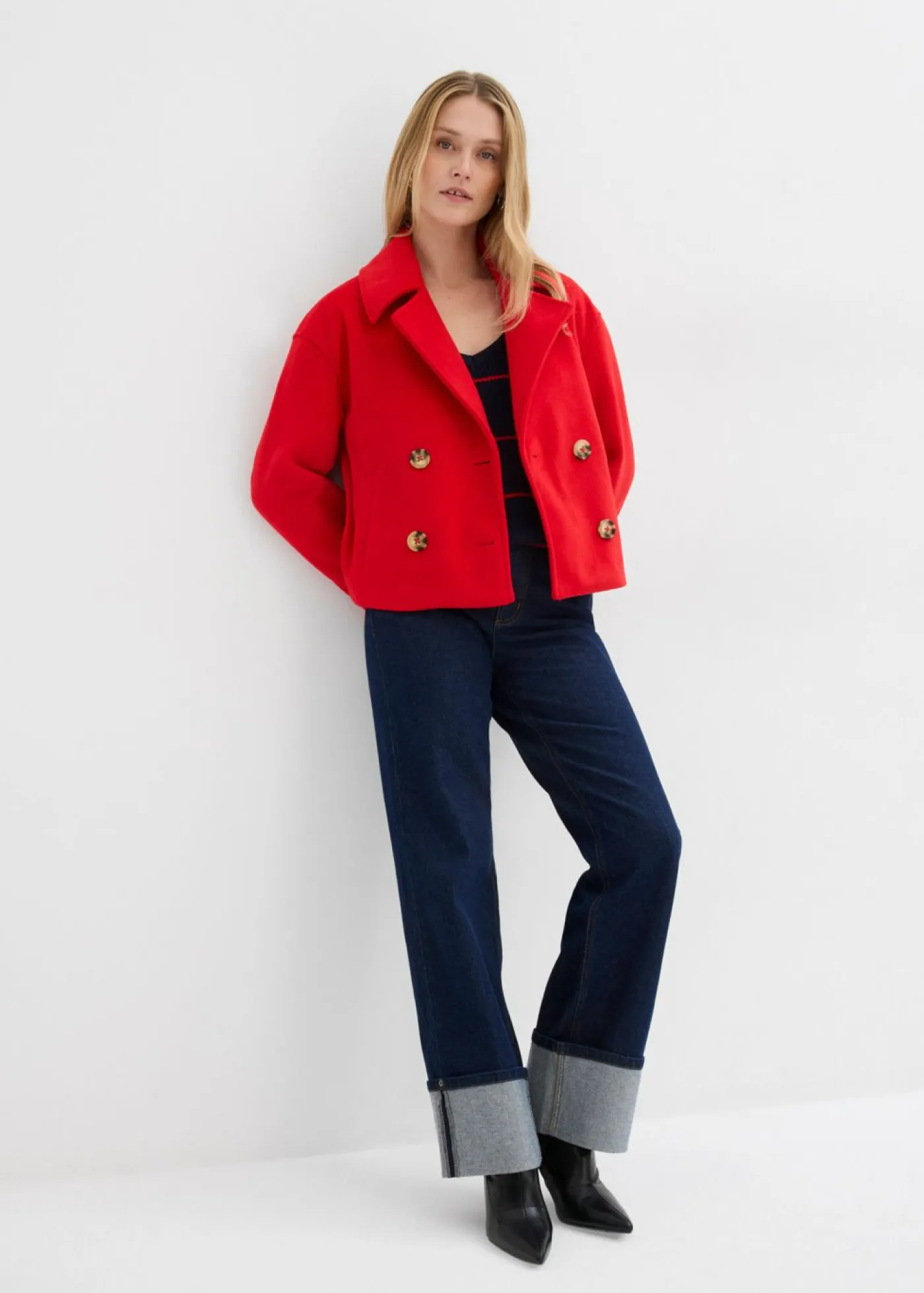 Best Gabardina holgada con aspecto de lana Mujer Chaquetas Y Abrigos