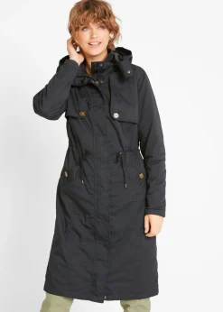 Best Gabardina larga , ajustada en la cintura y ligeramente acolchado con capucha Mujer Chaquetas Y Abrigos