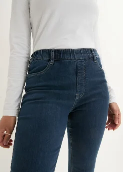 Jeggings elásticos con cintura cómoda y ancha Mujer Vaqueros