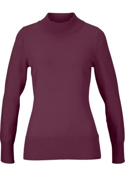 Best Jersey básico de punto fino con cuello alto y algodón reciclado Mujer Básicos|Jerséis
