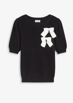 Discount Jersey con aplicación de lazo Mujer Jerséis|Ropa De Punto