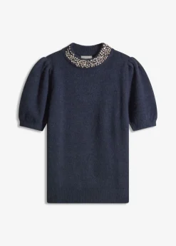 Sale Jersey con aplicación de piedras brillantes Mujer Jerséis|Ropa De Punto