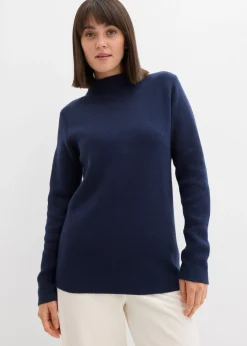 Jersey con cuello alto Mujer Básicos|Jerséis