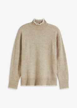 Outlet Jersey con cuello alto Mujer Jerséis|Ropa De Punto
