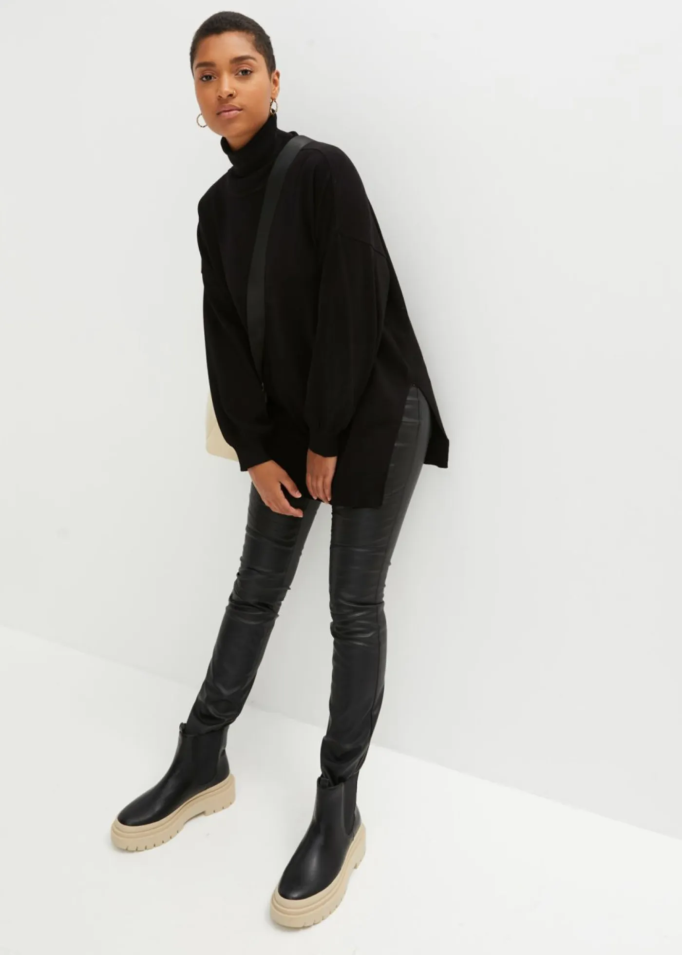 Sale Jersey con cuello vuelto de mezcla de viscosa Mujer Jerséis|Ropa De Punto