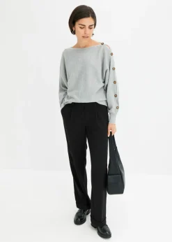 Sale Jersey con detalles de botón Mujer Jerséis|Ropa De Punto