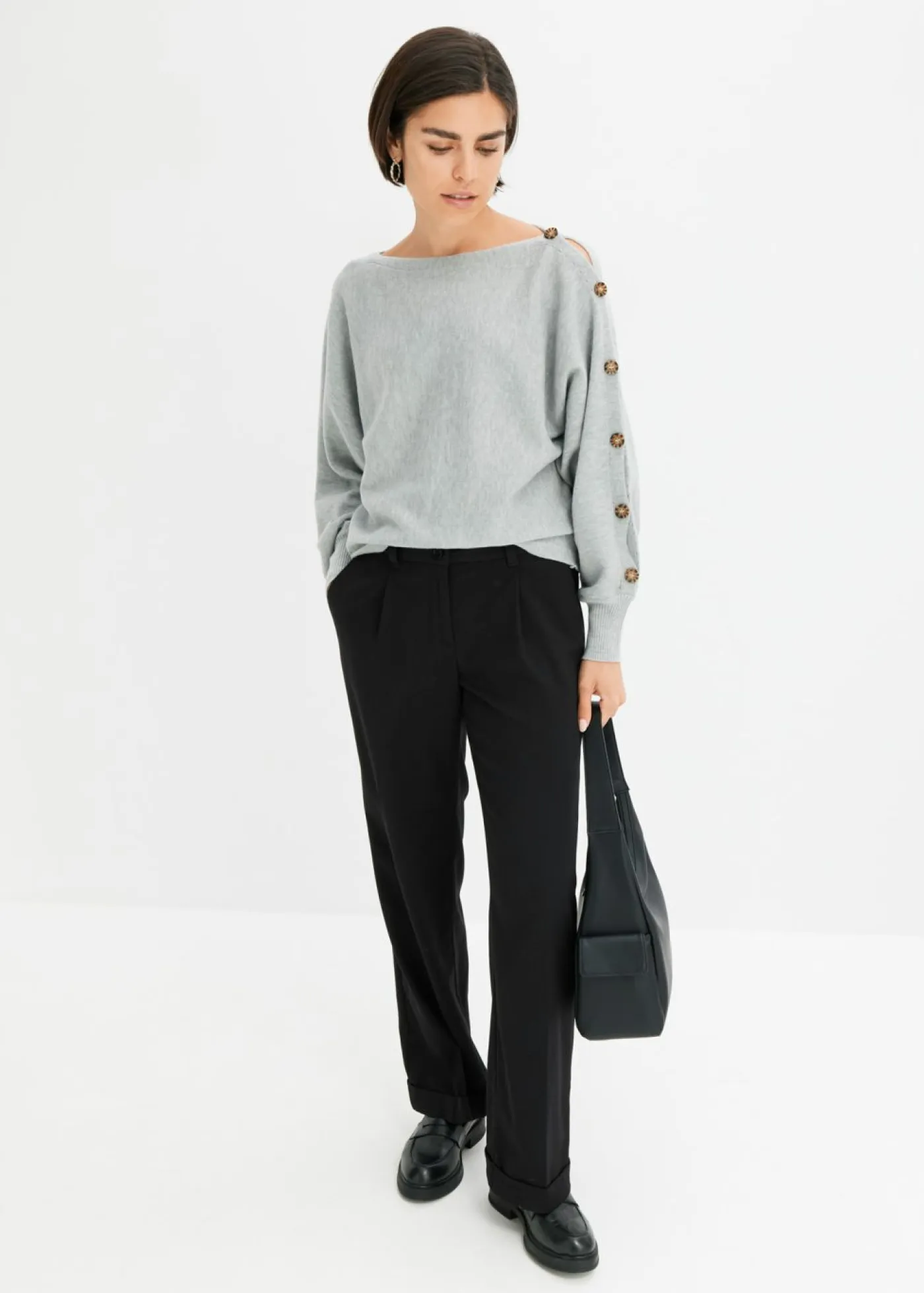Sale Jersey con detalles de botón Mujer Jerséis|Ropa De Punto