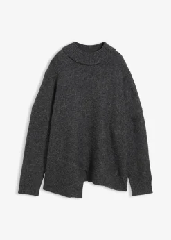Best Jersey con dobladillo asimétrico y contenido de lana Mujer Esenciales|Jerséis