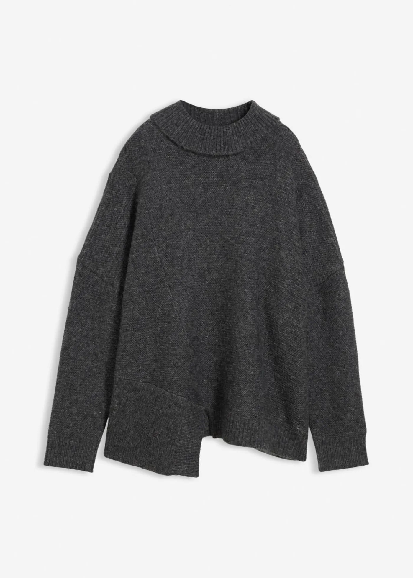 Best Jersey con dobladillo asimétrico y contenido de lana Mujer Esenciales|Jerséis