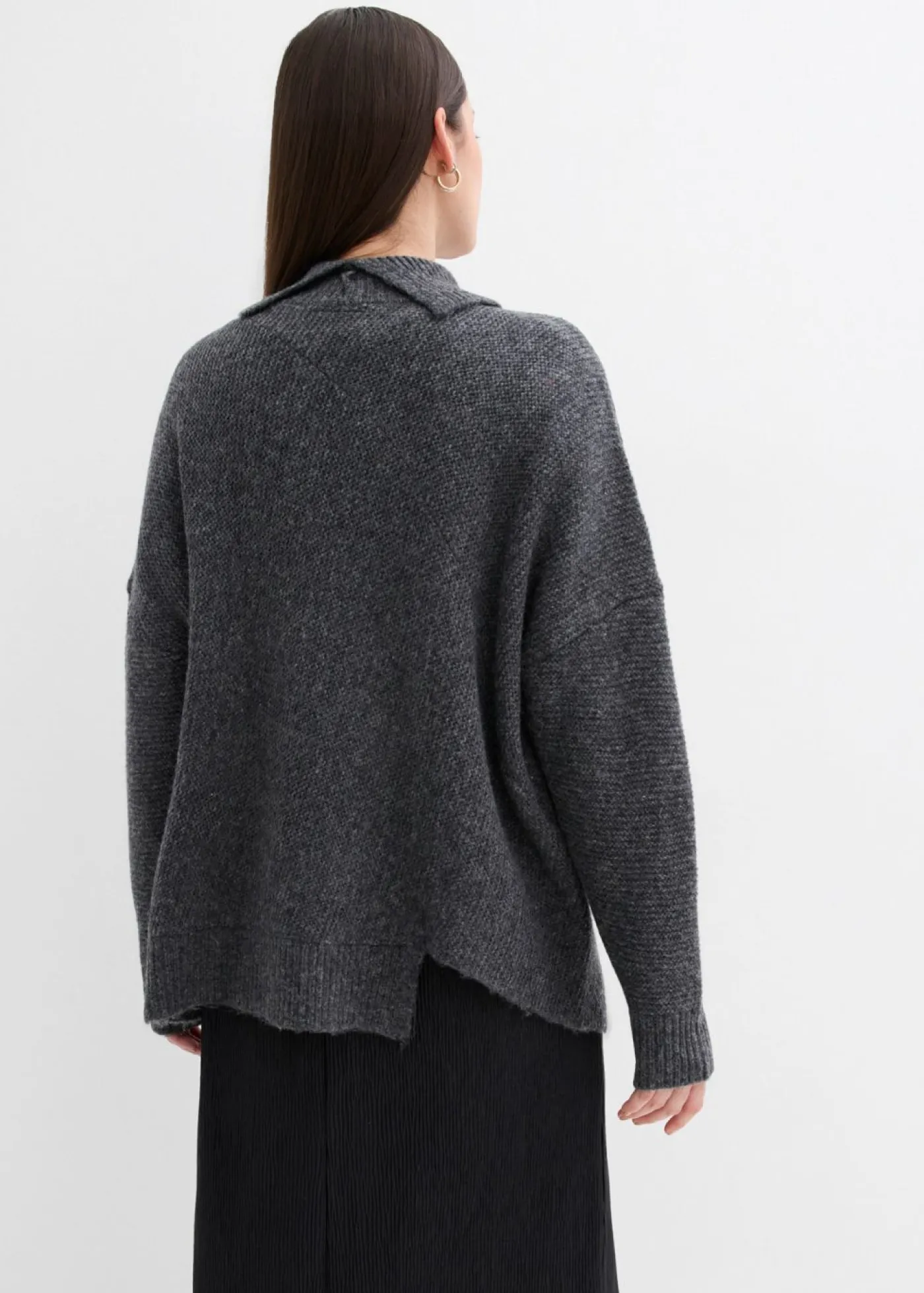 Best Jersey con dobladillo asimétrico y contenido de lana Mujer Esenciales|Jerséis