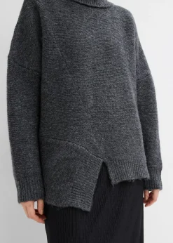 Best Jersey con dobladillo asimétrico y contenido de lana Mujer Esenciales|Jerséis