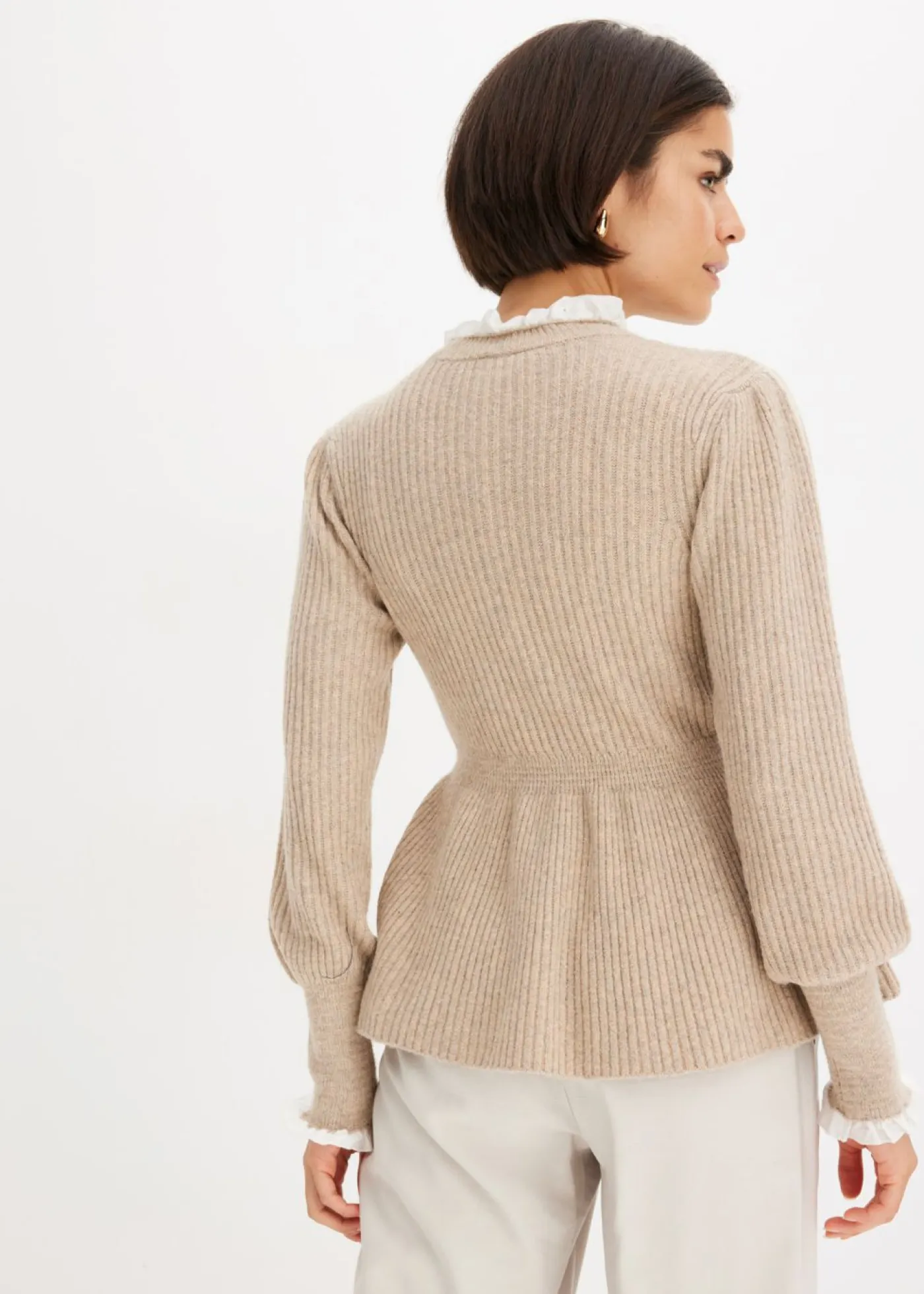 Online Jersey con inserto de blusa Mujer Jerséis|Ropa De Punto