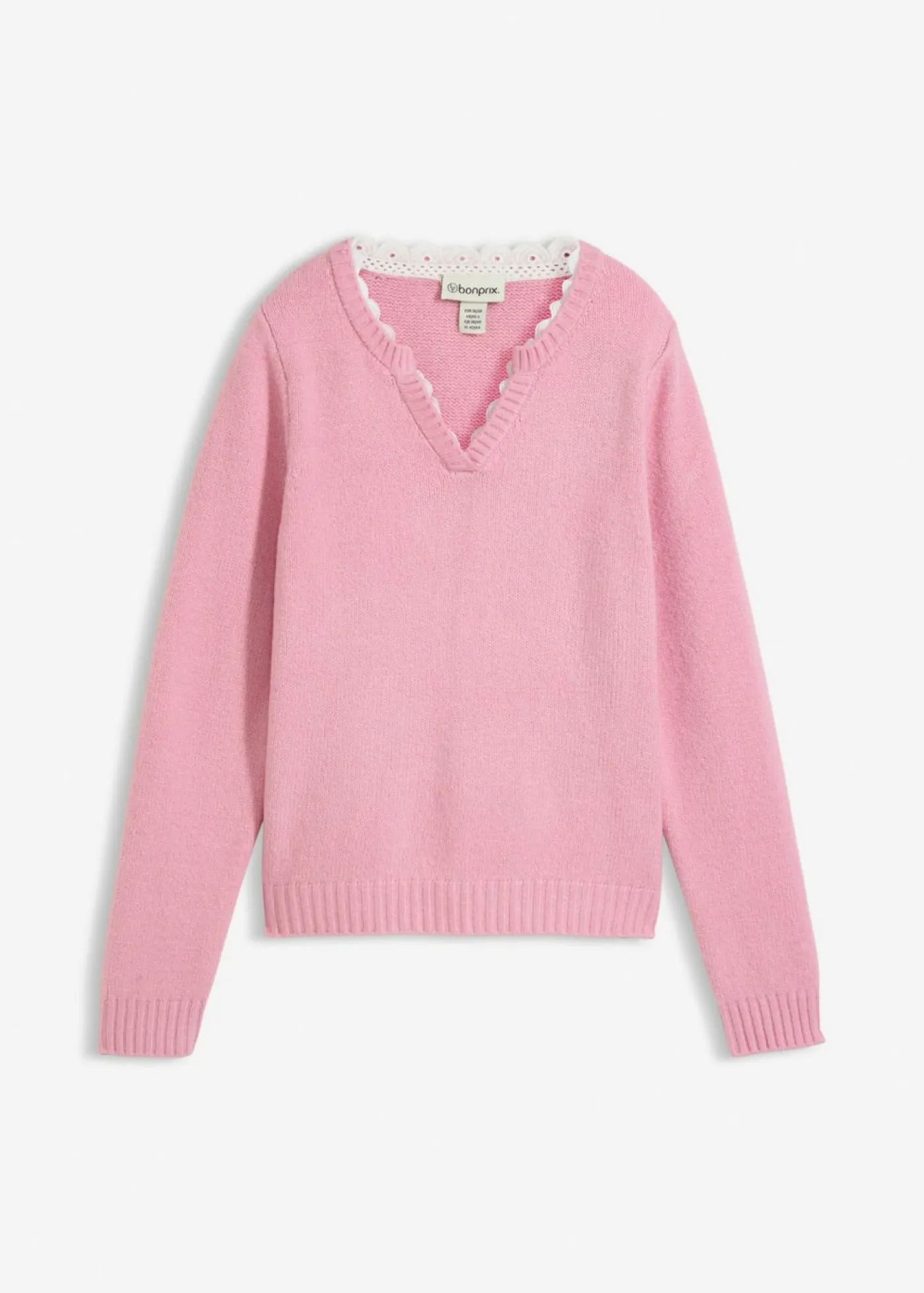 Outlet Jersey con inserto de encaje Mujer Jerséis|Ropa De Punto