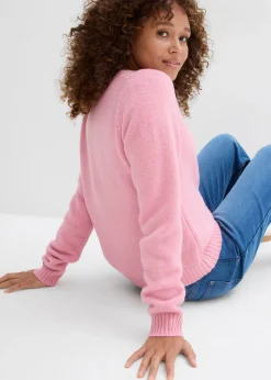 Outlet Jersey con inserto de encaje Mujer Jerséis|Ropa De Punto