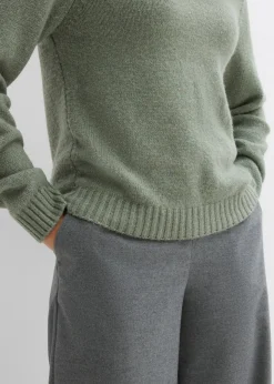 Outlet Jersey con inserto de encaje Mujer Jerséis|Ropa De Punto
