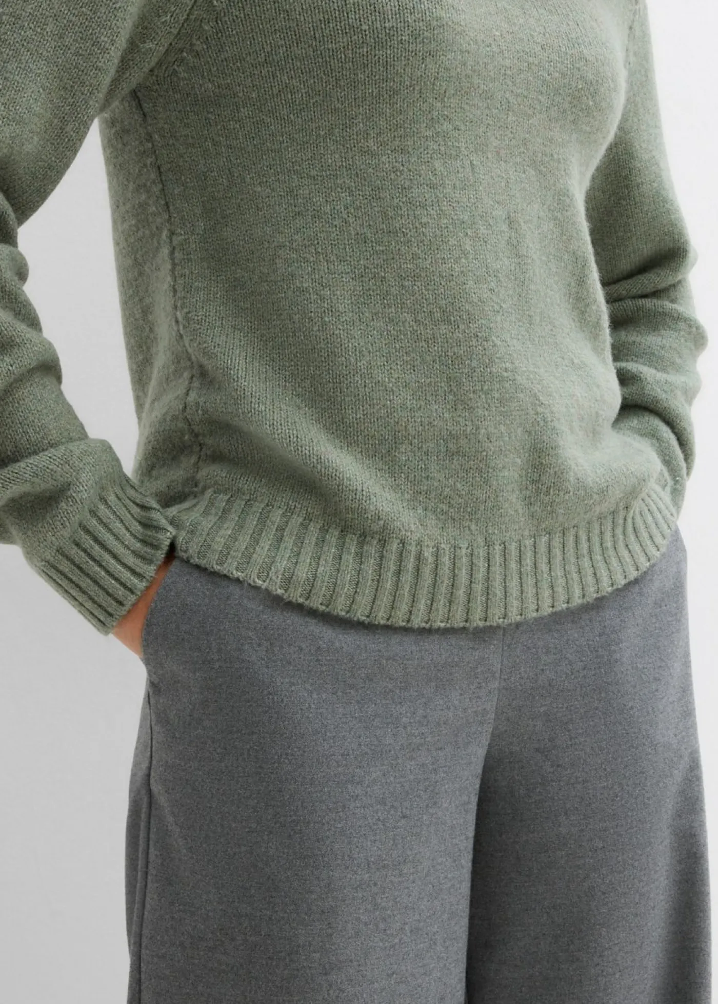 Outlet Jersey con inserto de encaje Mujer Jerséis|Ropa De Punto