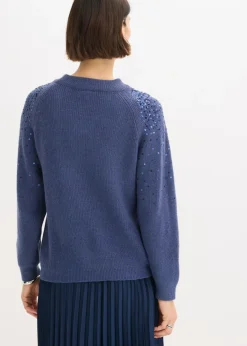 New Jersey con lentejuelas Mujer Jerséis|Ropa De Punto