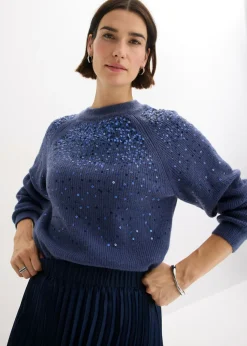 New Jersey con lentejuelas Mujer Jerséis|Ropa De Punto