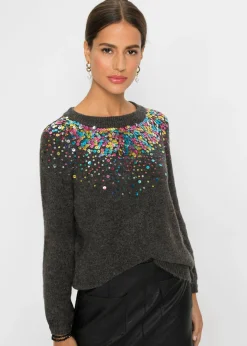 Clearance Jersey con lentejuelas coloridas Mujer Jerséis|Ropa De Punto