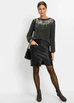 Clearance Jersey con lentejuelas coloridas Mujer Jerséis|Ropa De Punto