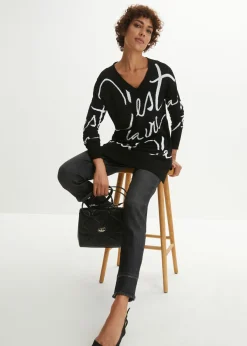 Online Jersey con letras Mujer Jerséis|Ropa De Punto