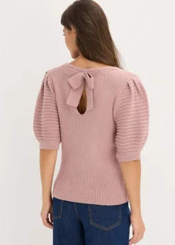 Clearance Jersey con mangas abullonadas Mujer Jerséis|Ropa De Punto