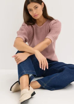 Clearance Jersey con mangas abullonadas Mujer Jerséis|Ropa De Punto