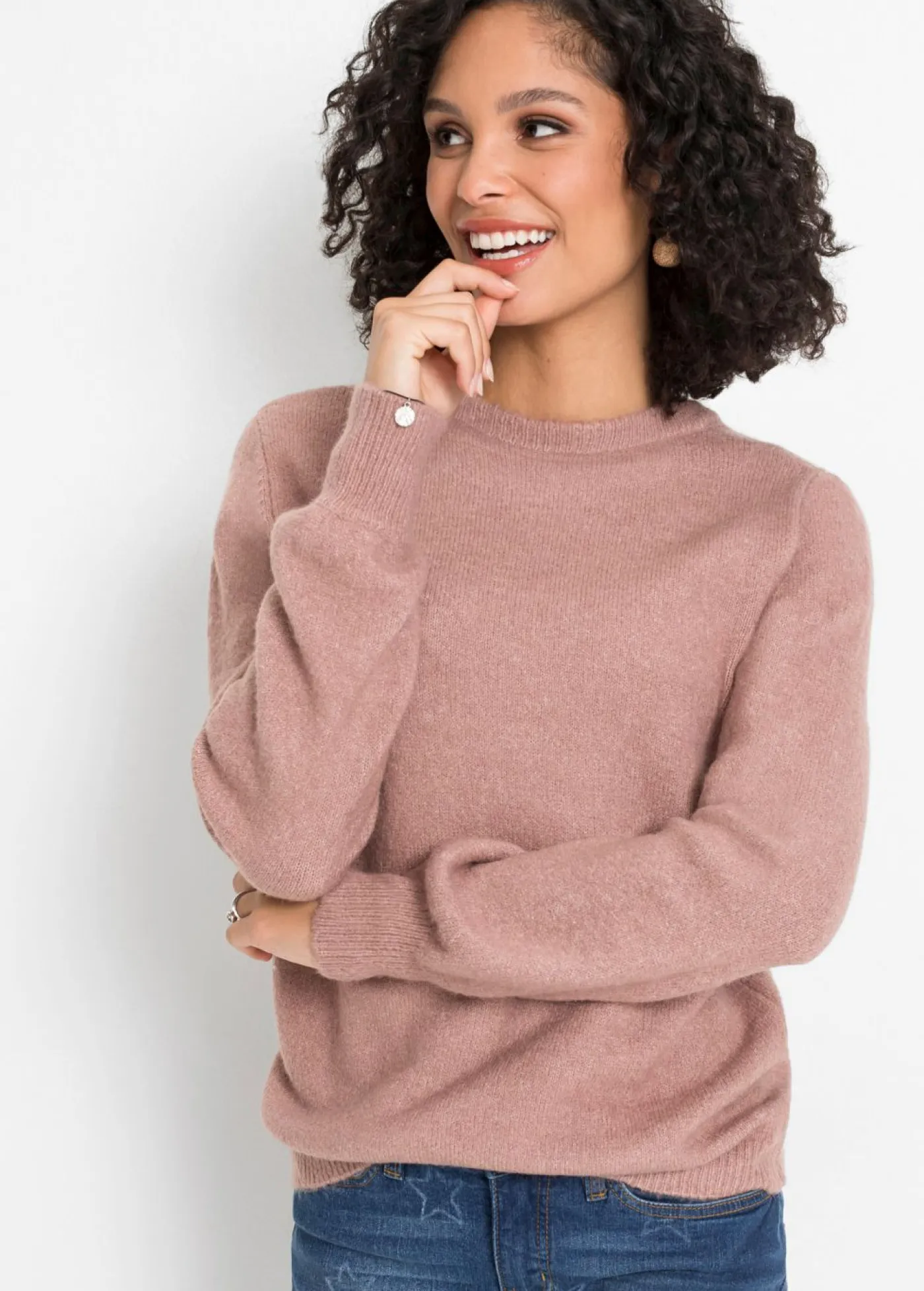 Clearance Jersey con mangas abullonadas Mujer Jerséis|Ropa De Punto