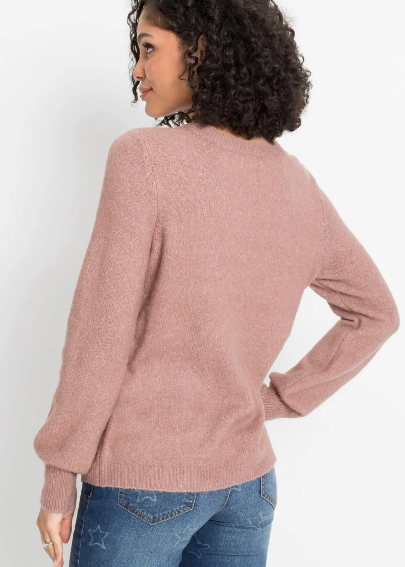 Clearance Jersey con mangas abullonadas Mujer Jerséis|Ropa De Punto