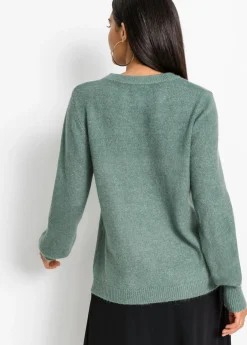 Outlet Jersey con mangas abullonadas Mujer Jerséis|Ropa De Punto