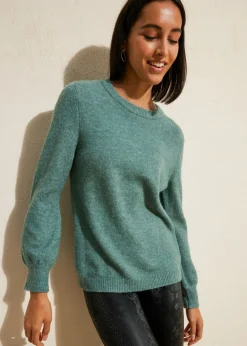 Outlet Jersey con mangas abullonadas Mujer Jerséis|Ropa De Punto