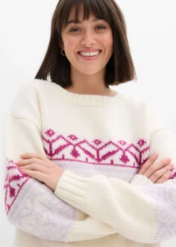Outlet Jersey con patrón nórdico Mujer Jerséis|Ropa De Punto