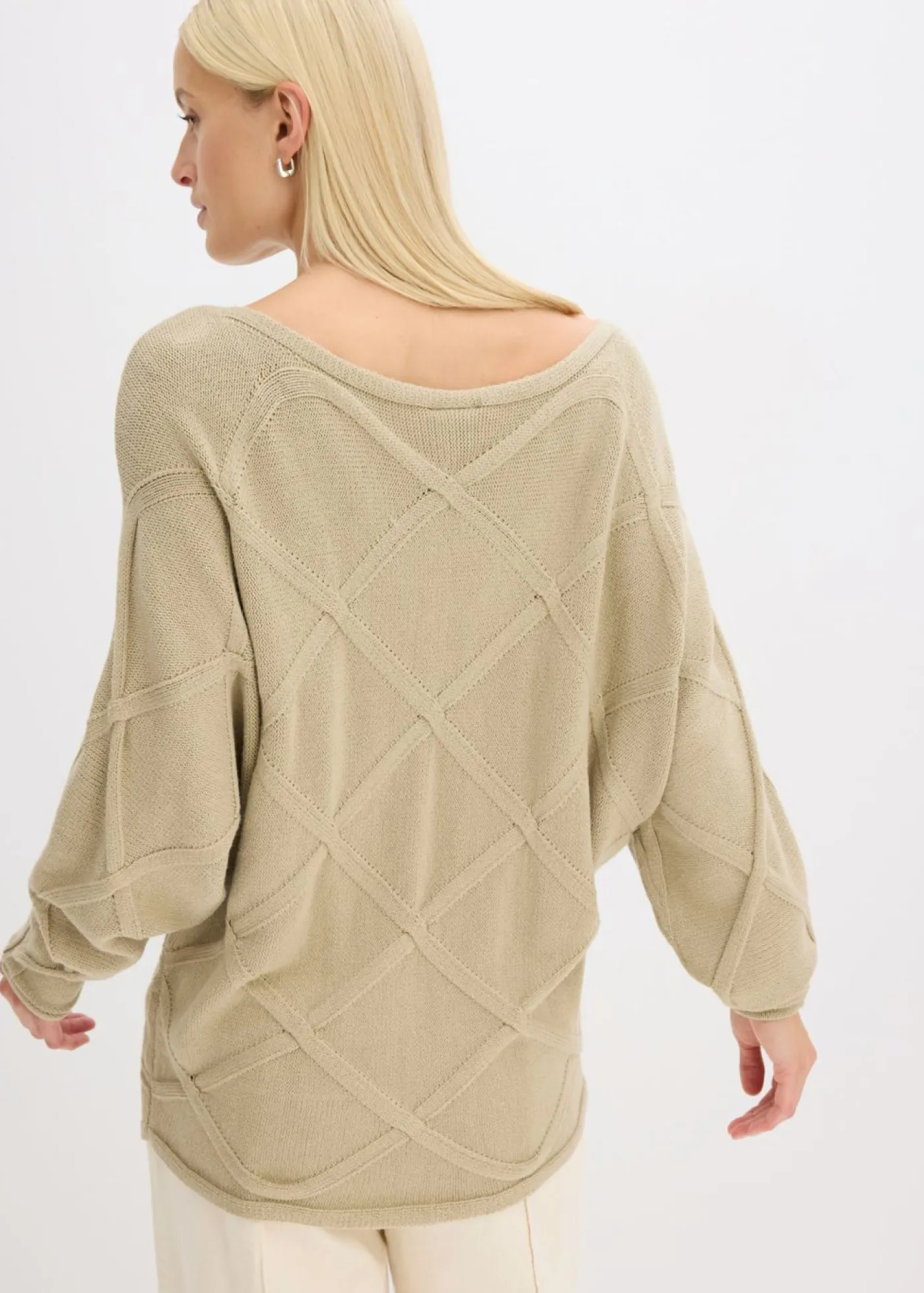 Sale Jersey con patrón trenzado horizontal Mujer Jerséis|Ropa De Punto