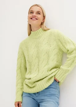 Online Jersey con patrón trenzado Mujer Jerséis|Ropa De Punto