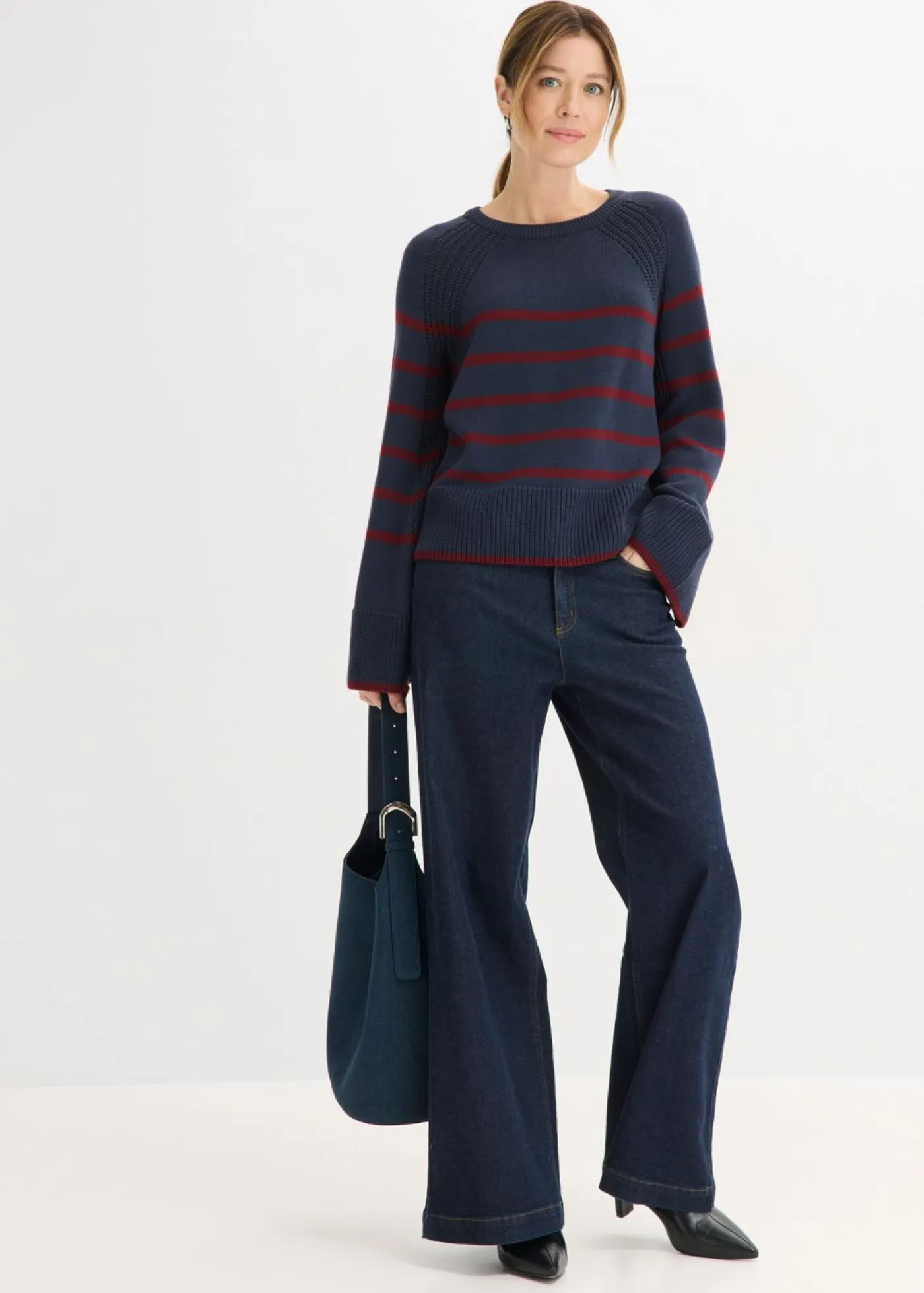 Clearance Jersey con rayas en contraste Mujer Jerséis|Ropa De Punto