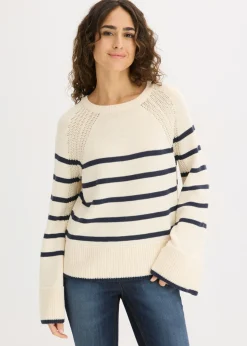 Online Jersey con rayas en contraste Mujer Jerséis|Ropa De Punto