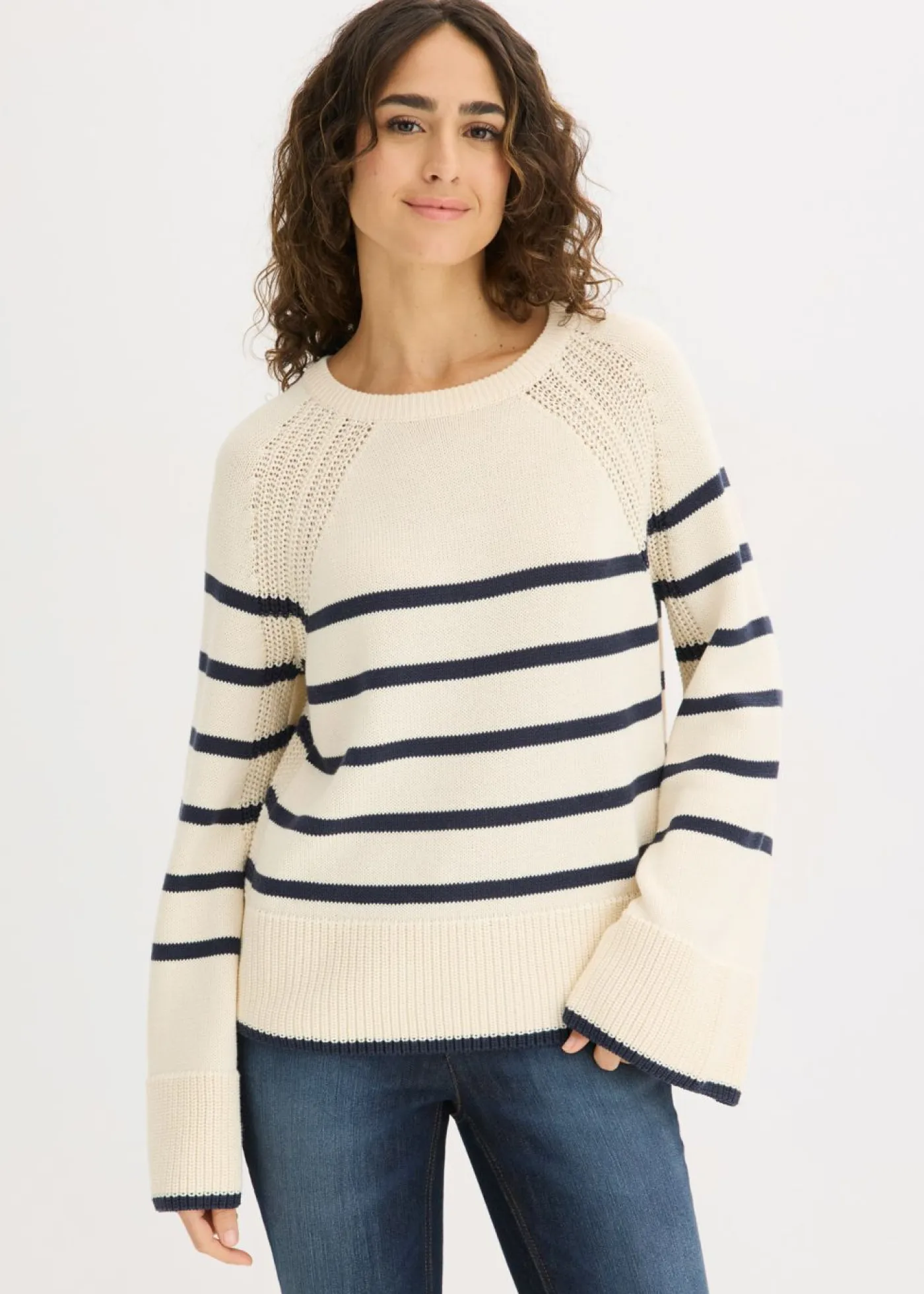 Online Jersey con rayas en contraste Mujer Jerséis|Ropa De Punto