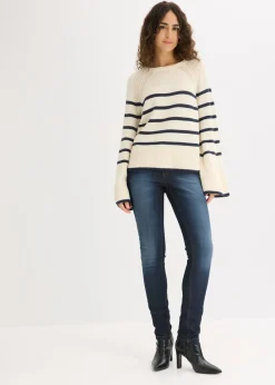 Online Jersey con rayas en contraste Mujer Jerséis|Ropa De Punto