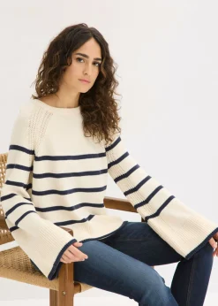 Online Jersey con rayas en contraste Mujer Jerséis|Ropa De Punto