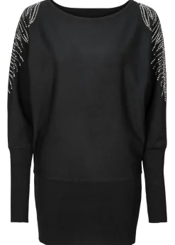 Outlet Jersey con strass en los hombros Mujer Jerséis|Ropa De Punto