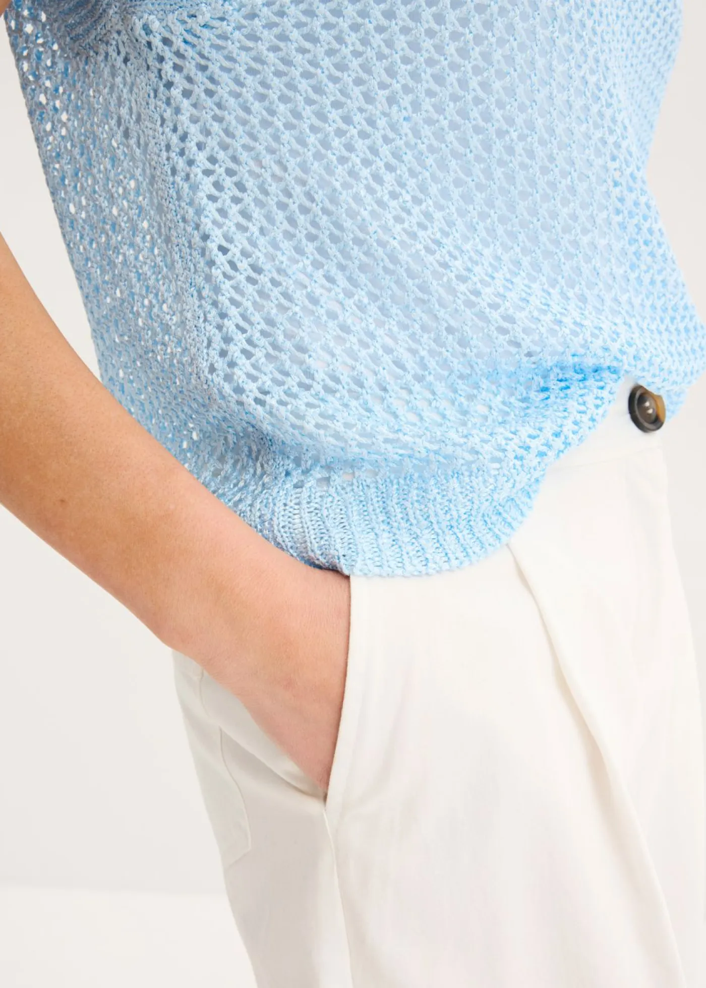 Online Jersey de ajour con hilo brillante Mujer Jerséis|Ropa De Punto