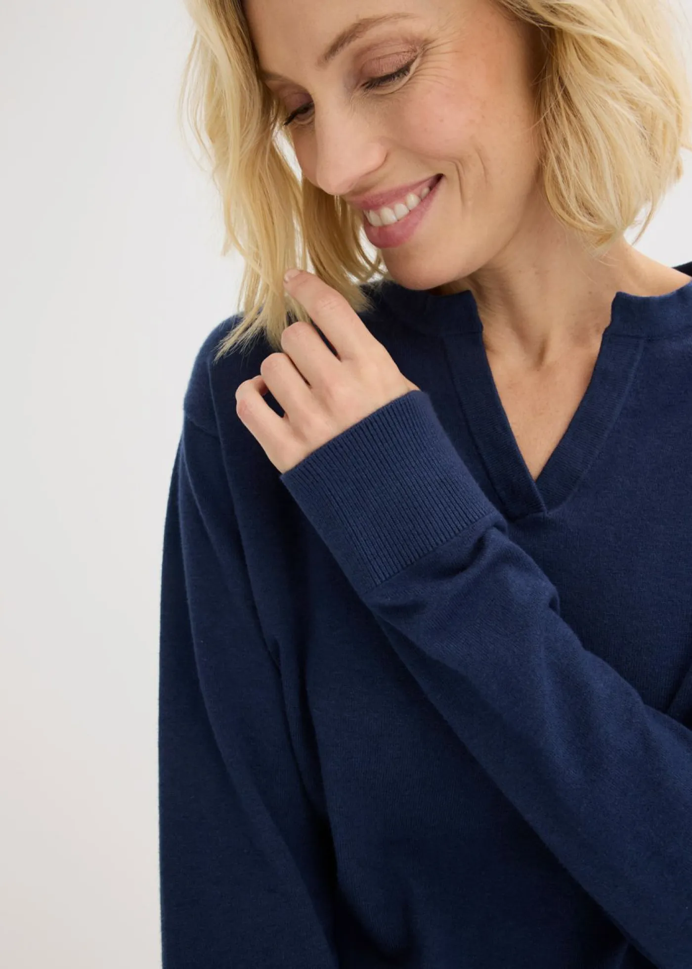 Outlet Jersey de algodón con detalle de botones Mujer Jerséis|Ropa De Punto