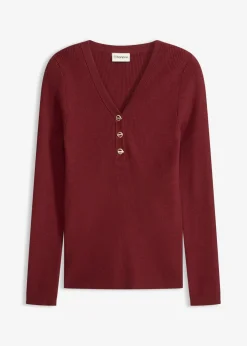 Outlet Jersey de canalé con viscosa Mujer Jerséis|Ropa De Punto