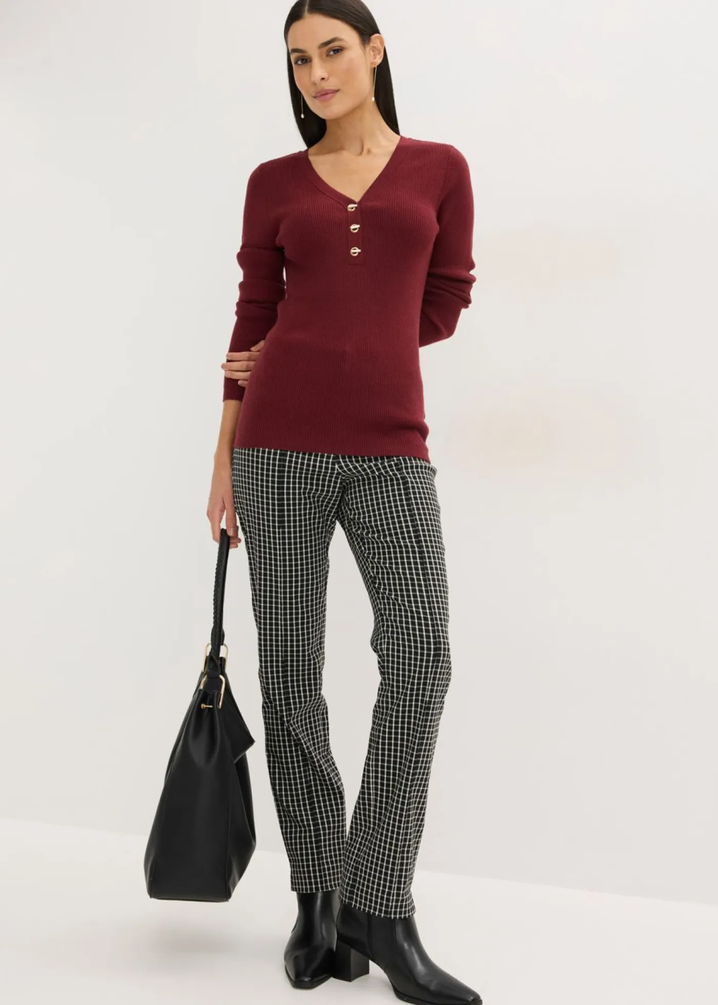 Outlet Jersey de canalé con viscosa Mujer Jerséis|Ropa De Punto