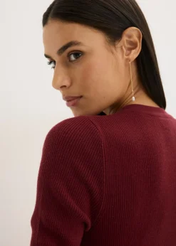 Outlet Jersey de canalé con viscosa Mujer Jerséis|Ropa De Punto