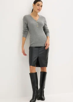 Sale Jersey de canalé con viscosa Mujer Jerséis|Ropa De Punto