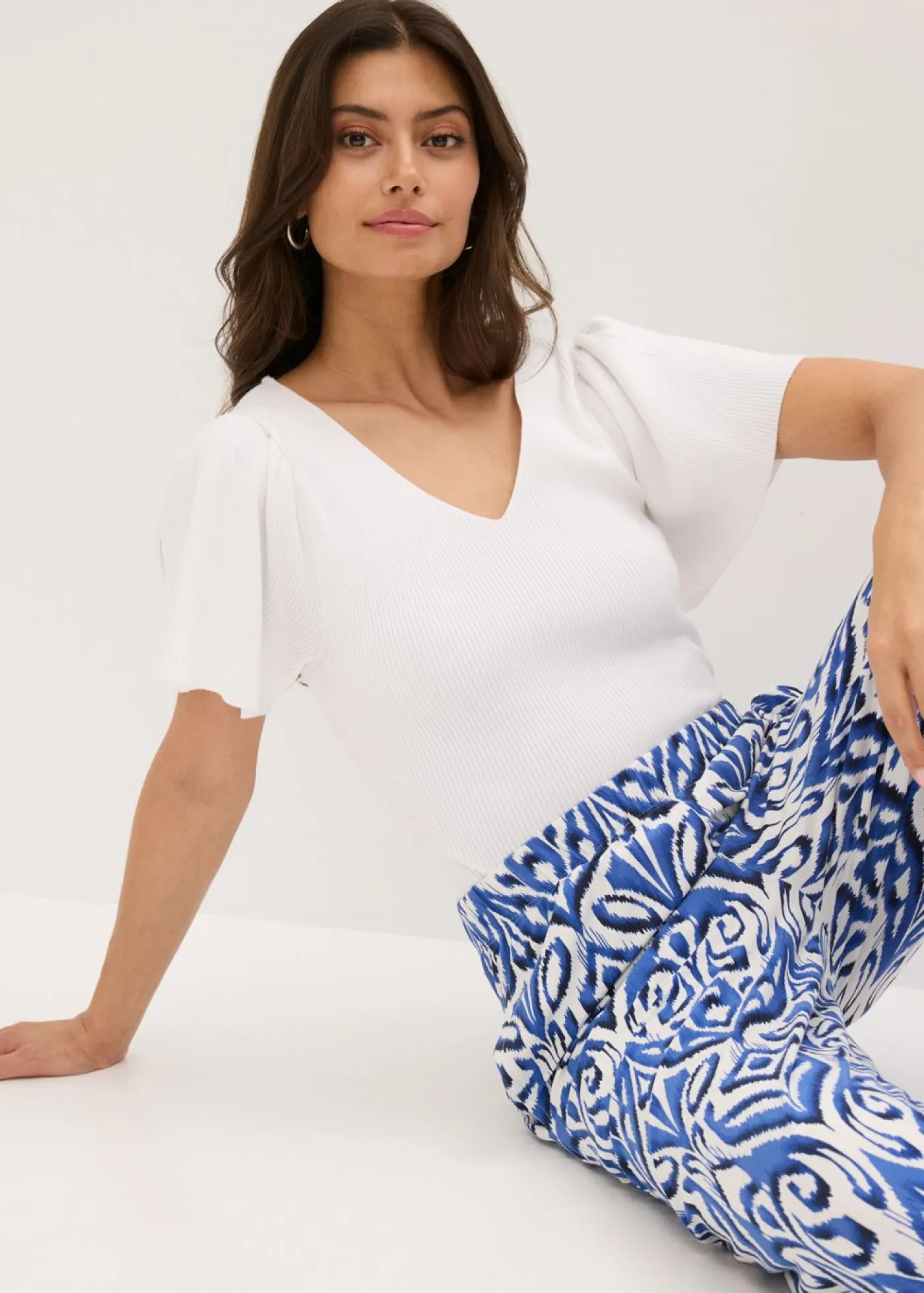 Discount Jersey de canalé de mezcla de viscosa Mujer Jerséis|Ropa De Punto