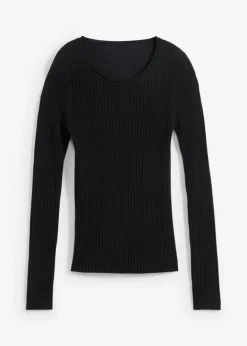 Hot Jersey de canalé en lana merina Mujer Premium|Jerséis